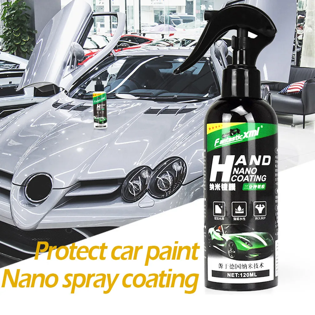 Automotive nano spray coating agent Liquid Ceramic Spray Coating Top Coat Quick Nano-Coating Auto Wax 100/120ML | Автомобили и