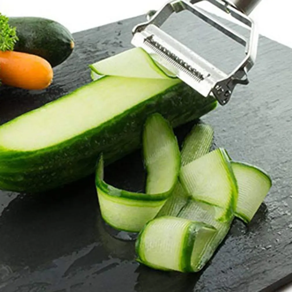 

Stainless Steel Double-head Multifunctional Grater Vegetable Peeler Kitchen Tool Julienne Peeler Potato Carrot Grater