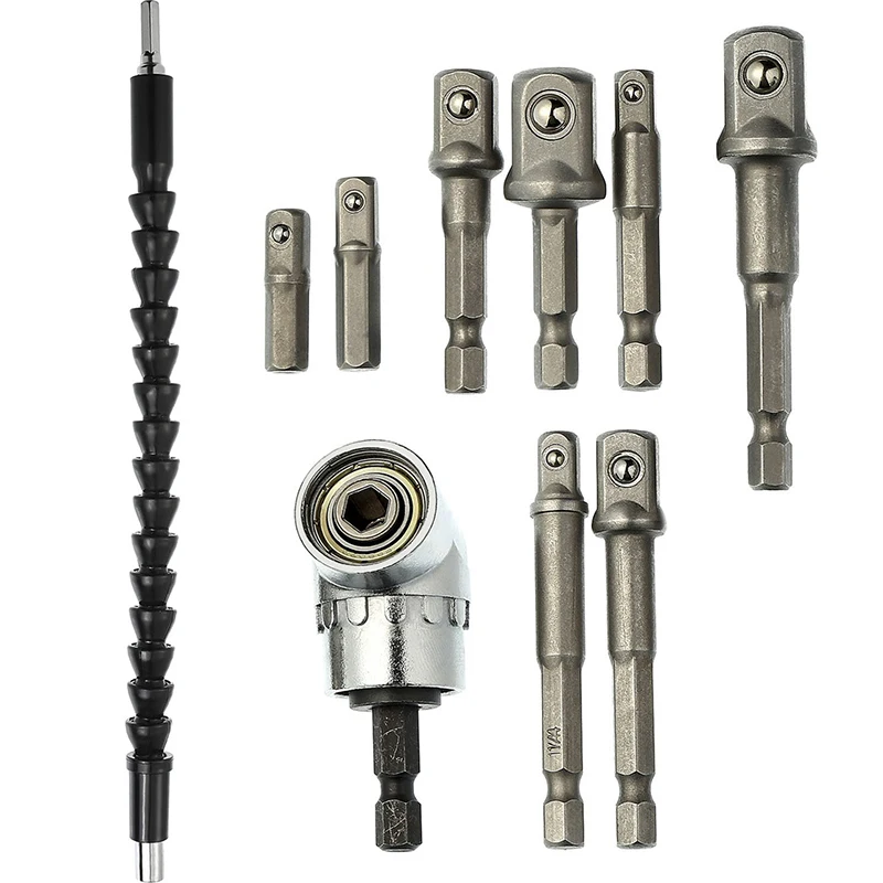 

105 Degree Right Angle Drill Extension Bars Adapter Screwdriver Socket Repair