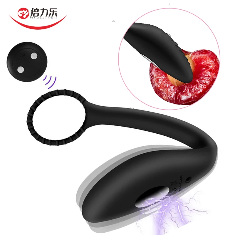 Электрический шок Анальный Вибратор Анальная пробка с пенисом кольцо массажер