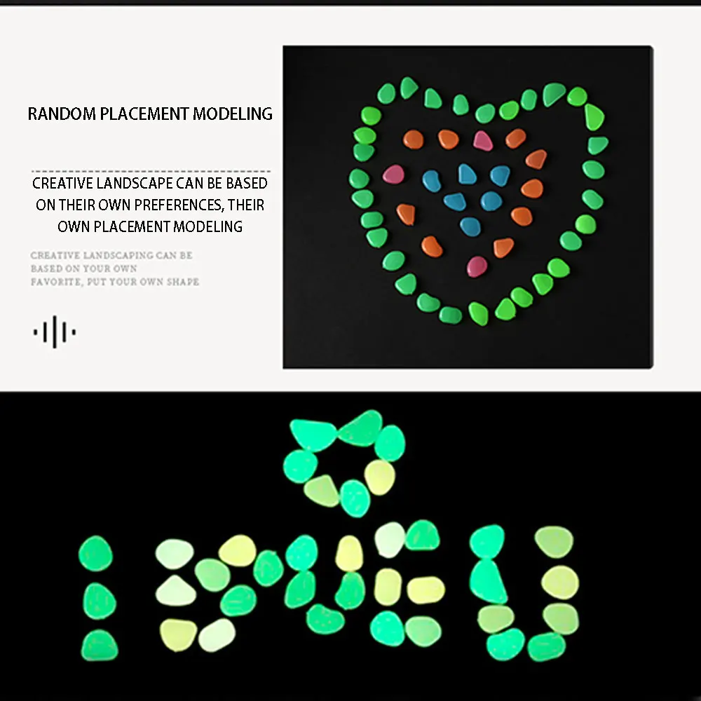 

Флюоритовый каучук, сделай сам, светящийся камень, аквариум, 50 шт., креативная флуоресцентная галька, ночное освещение, 100 шт.