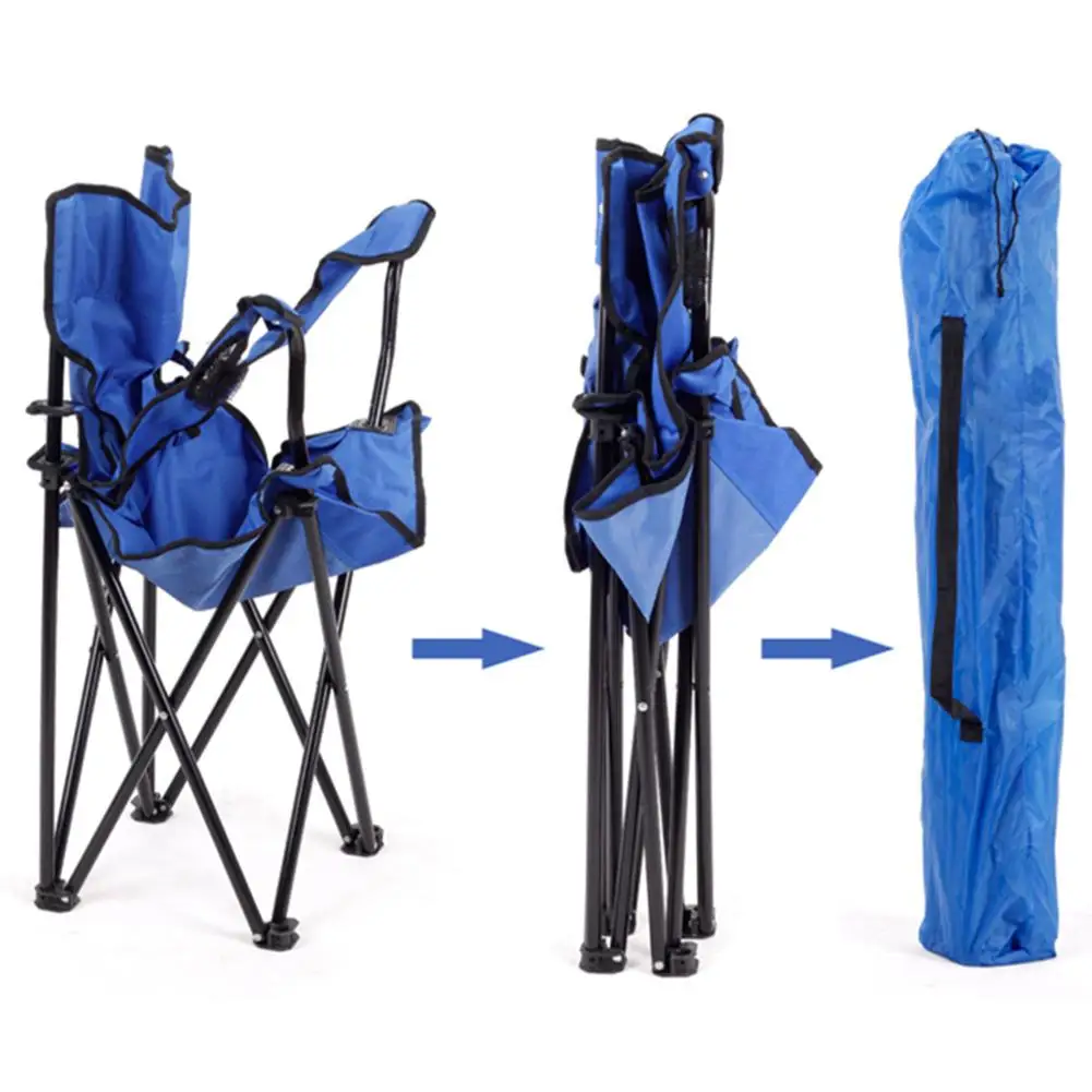 구매 팔걸이가 있는 야외 접이식 금속 의자, 캠핑 낚시 좌석, 휴대용 해변 피크닉 접이식 해변 의자, 여행 휴식 스탠드 도구