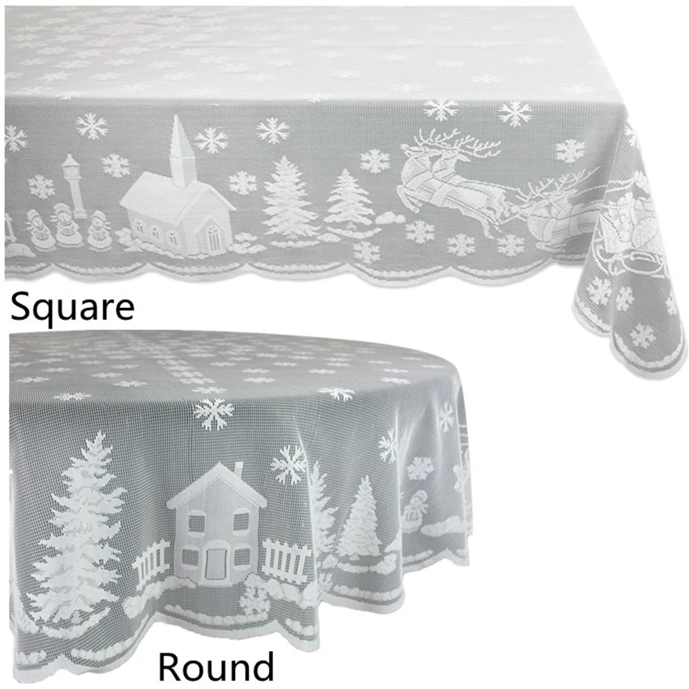 Пустотелая скатерть для стола кружевная новинка винтажная Рождественская