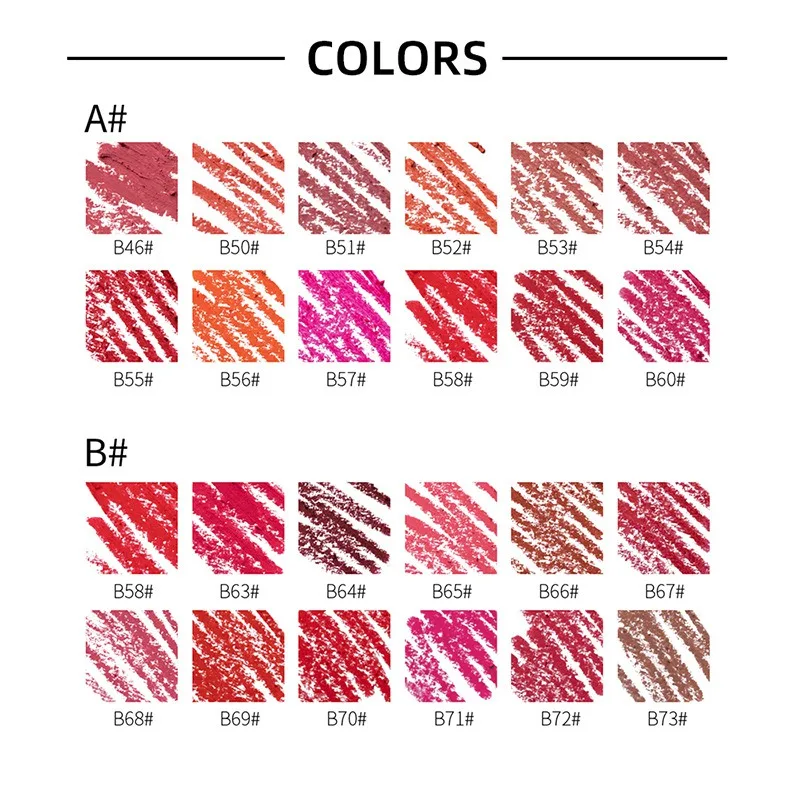 

12 Colors Lip Liner Set Long-lasting Waterproof Non-stick Cup Easy To Color Multicolor Lip Liner Kit