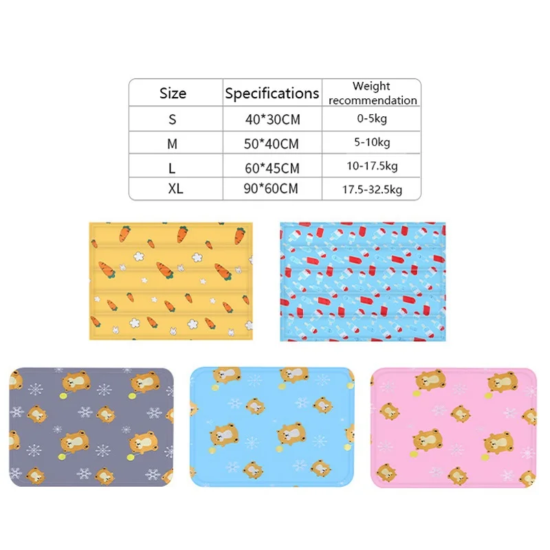 

Dog Summer Colling Mat Breathable Ice Silk Cat Pad Soft Portable Dogs Cats Blanket Bed Washable Cushion Cat Mat Pet Supplies