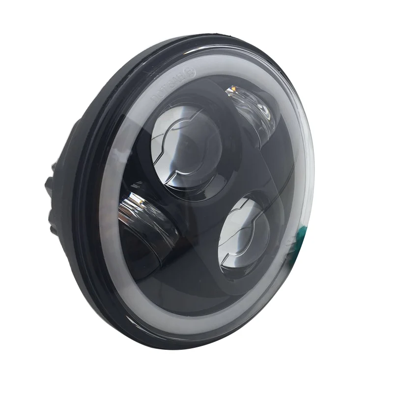 5,7" мотоцикл H4 Hi Lo луч 5 3/4" светодиодный фонарь с ангельскими глазами Halo Кольцо для Sportster Iron 883 1200 Dyna Street Bob