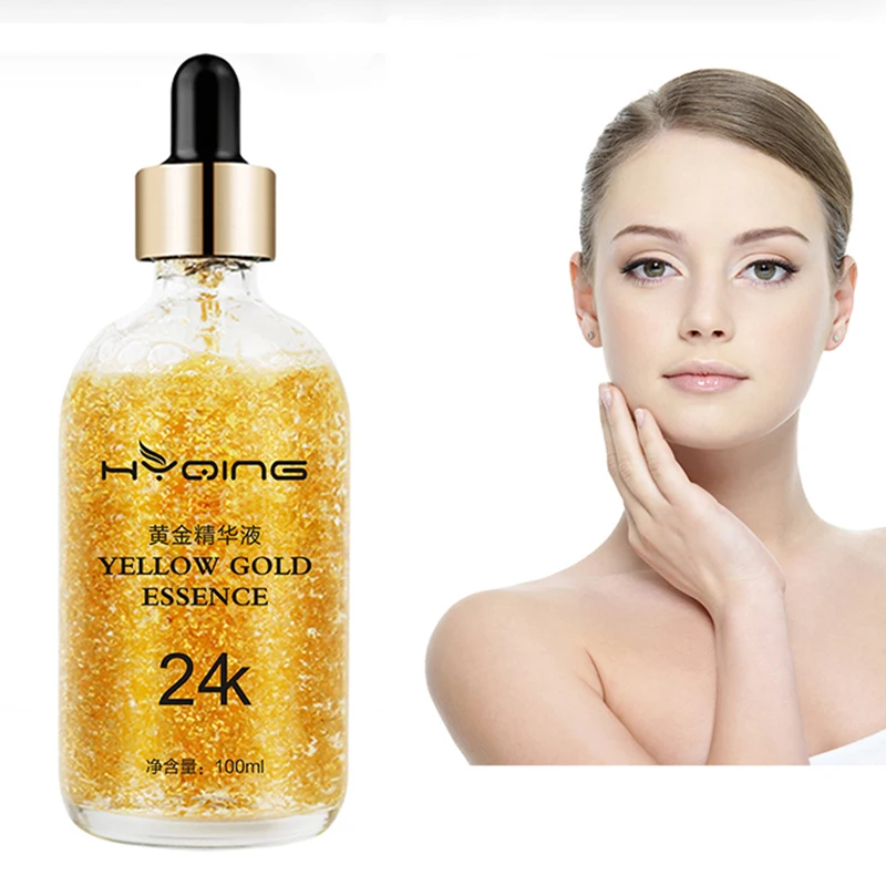 Сыворотка для лица HYQing 24K с гиалуроновой кислотой, увлажняющая, усадочная, осветляющая поры, никотиam, уход за кожей, подтягивающая, укрепляющая