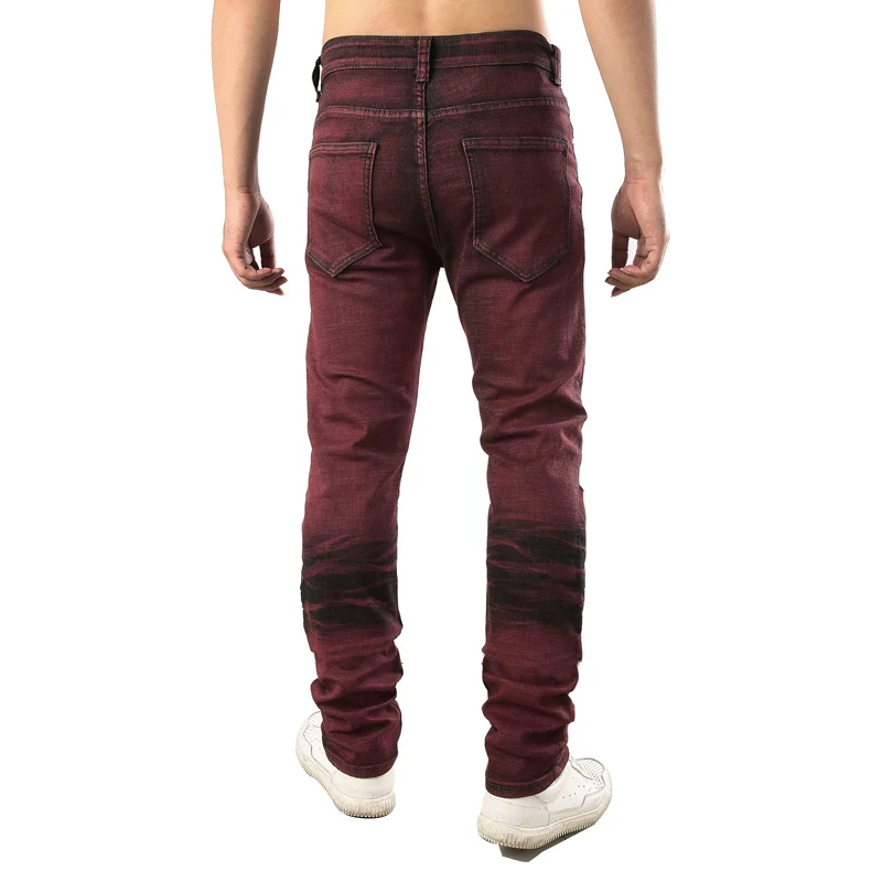 Новое поступление 2019 мужские повседневные зауженные джинсы с дырками модные