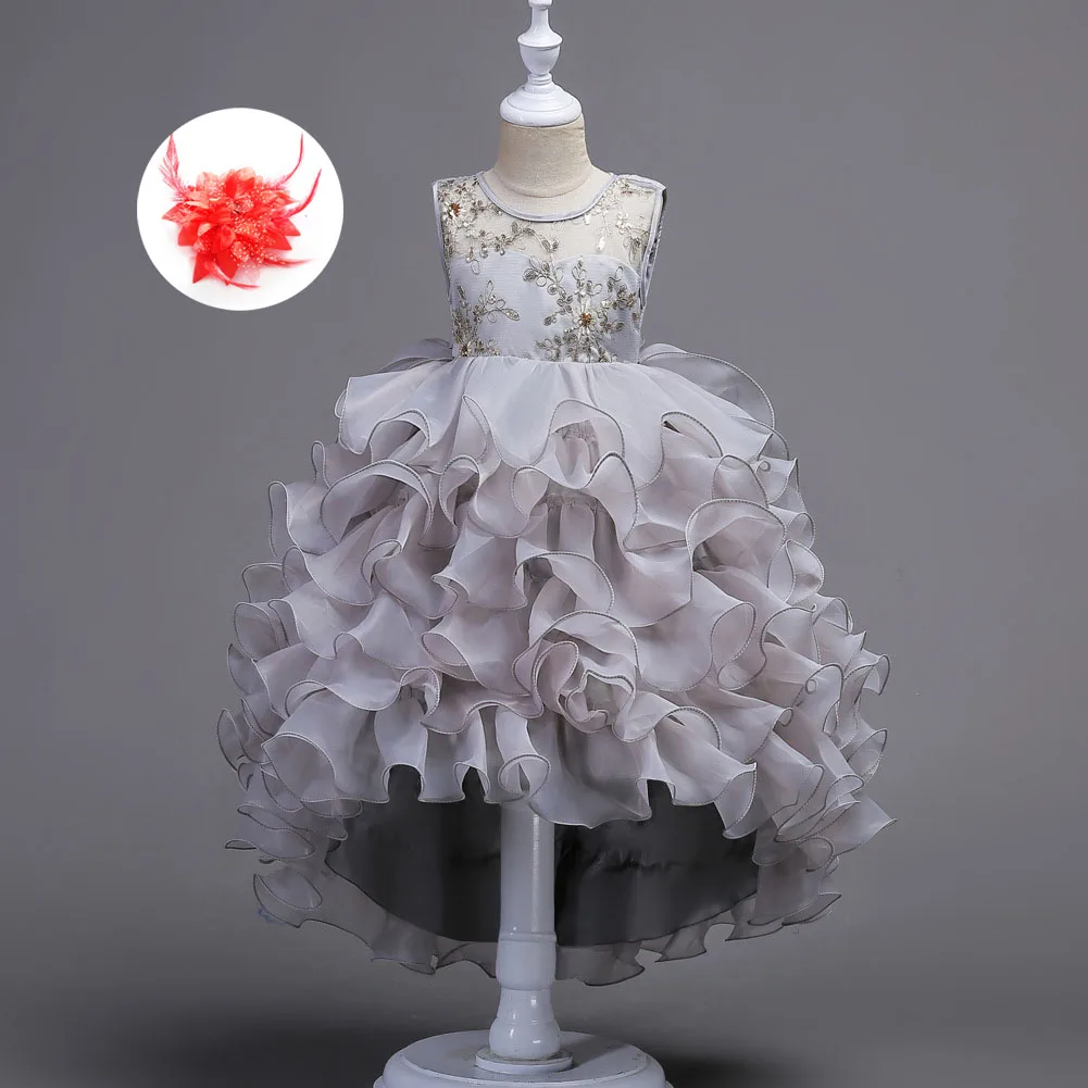 

Sequined Baby Girl Princess Easter Dress Juniors 2019 New Purple Red Mint Grey Short Ruffle Prom Evening Wedding Dresses Gowns