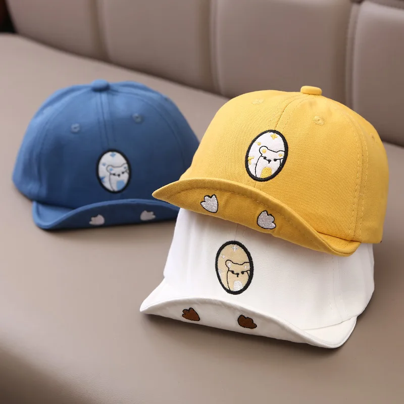

Cuffed Baby Hat Super Cute Cartoon Baseball Caps Infants' Sunshade Cotton Hat for Baby Boy and Girl Bucket Hats for Newborn Baby