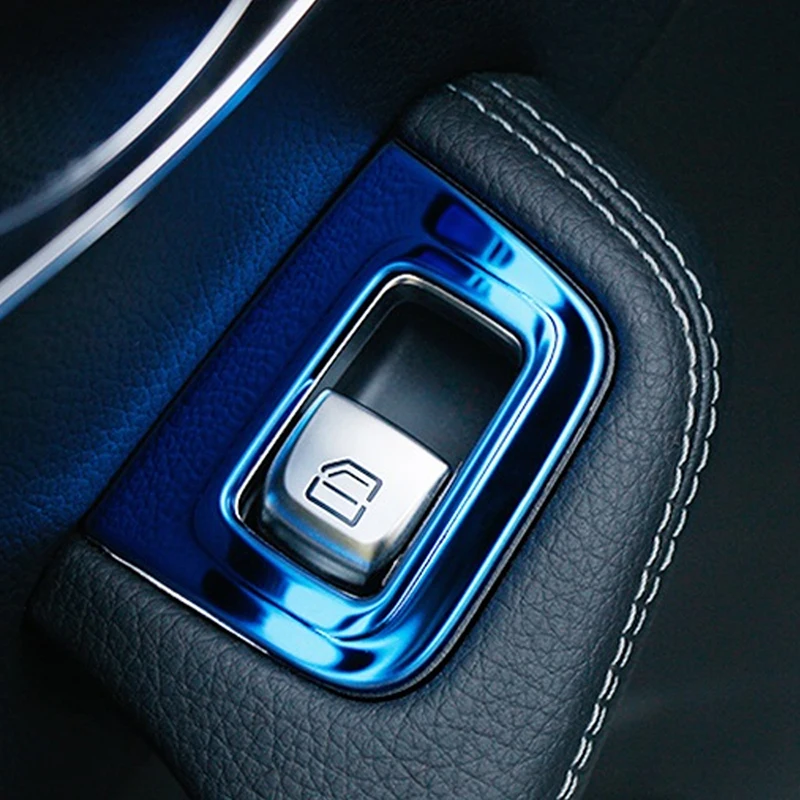 

CatManGo for Mercedes benz C class w205 GLC auto window lift switch cover frame trim cover sticker accessories