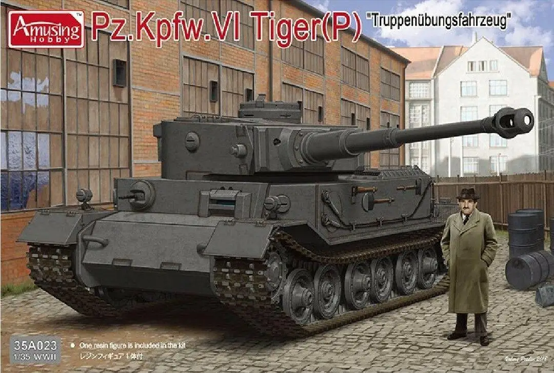 Amusing Hobby 35A023, масштаб 1/35, немецкий Pz.Kpfw.VI Tiger (P), набор моделей trupshebungsfahrzeug