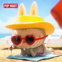 pop mart labubu beach figurine collection figure 14cm kawaii toy free shipping