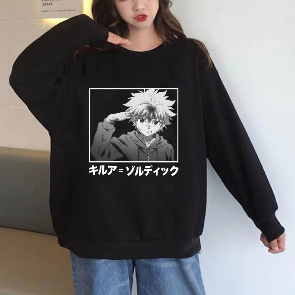 

2021 Мужская/Мужская толстовка hunter x hunter killua с принтом wo, толстовка с длинным рукавом