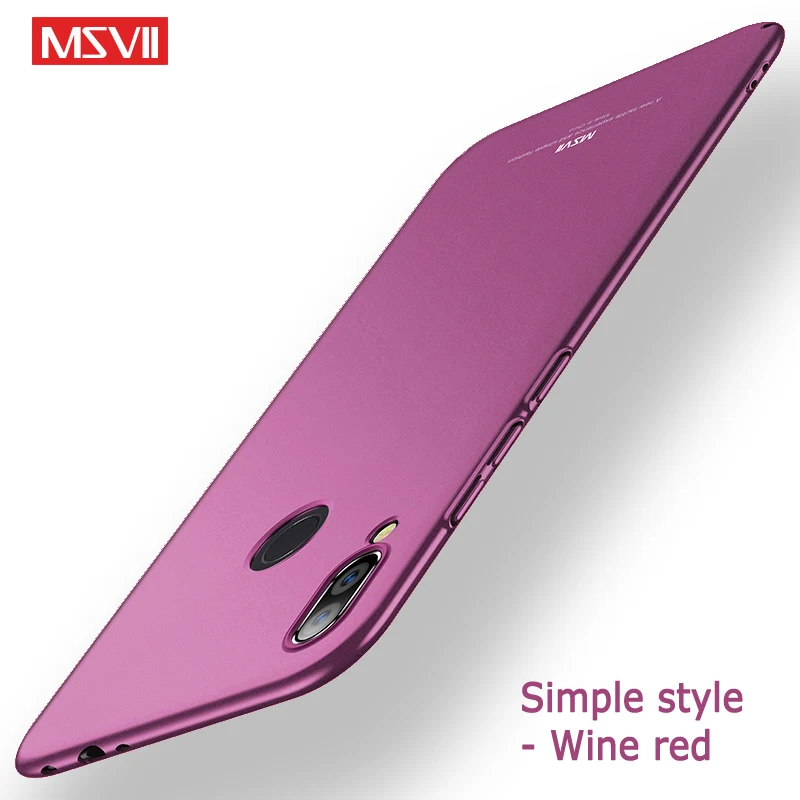 Simple wine red Redmi Note 8 чехол MSVII матовый чехол для Xiaomi Redmi Note 7 Pro Чехол Xiomi Note7 Global чехол для Xiaomi Redmi Note 8 Pro Чехол - Цвет: Simple wine red