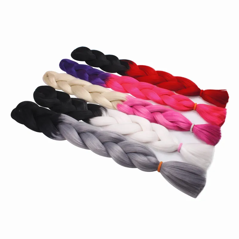 MapofBeauty Омбре канекалон вязание крючком косички волосы предварительно