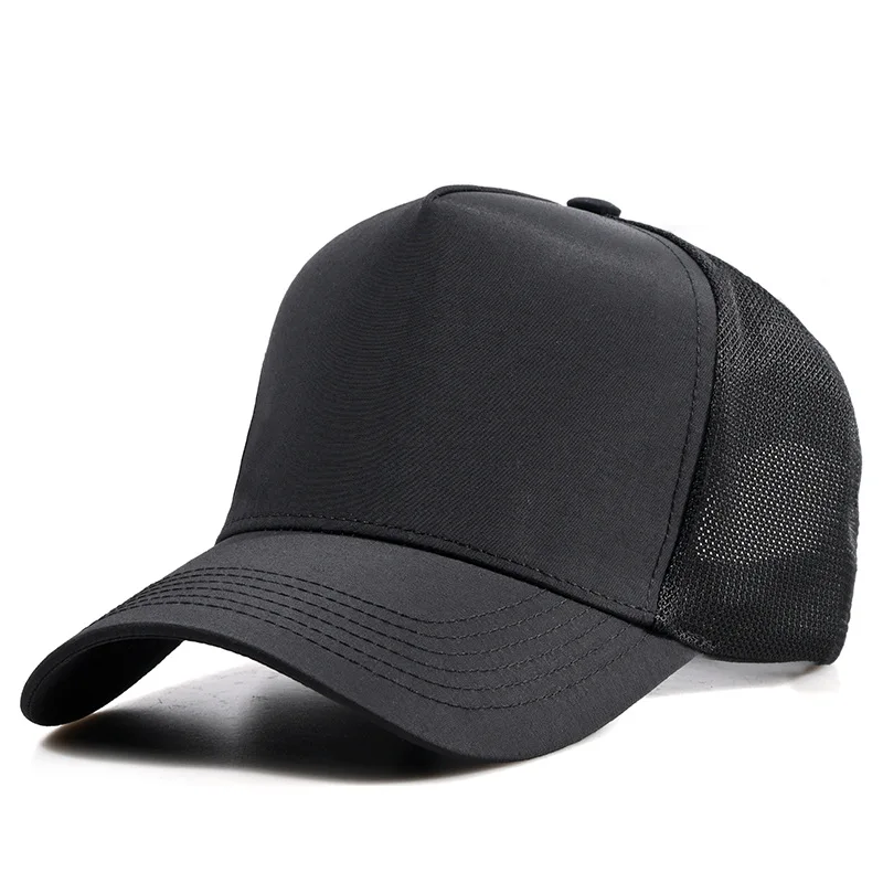 

Dry Quick 5 Panels Baseball Hat Big Head Men Summer Outdoors Casual Mesh Sun Hats Dad Big Size Trucker Cap 56-60cm 60-65cm