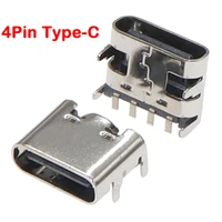10 100pcs usb 3 1 type c 4pin female connector jack for diy electronic small appliances power charging plug port type c socket