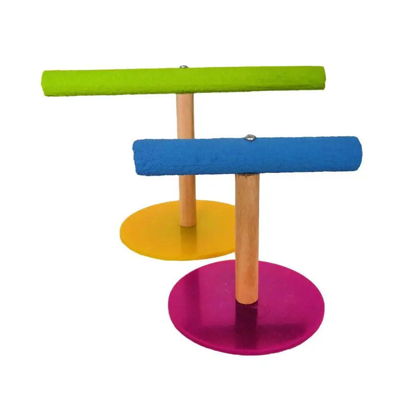 Игрушка подставка для попугаев настольная деревянная матовая акриловая