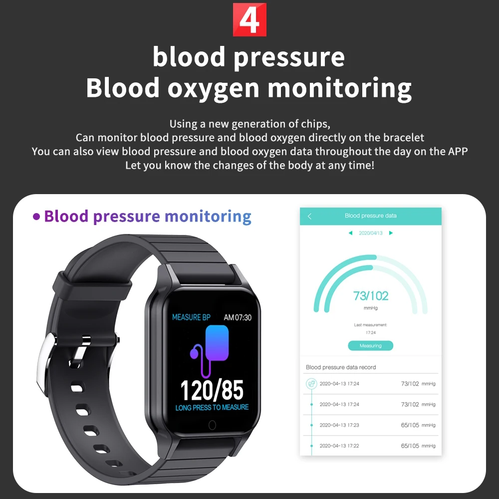 Смарт-часы с температурой для мужчин и женщин водонепроницаемые Bluetooth пульсометр
