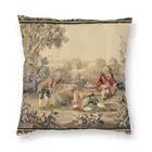 Пользовательский Aubusson, античный гобелен, печать, квадратная наволочка для подушки, домашний декор, 3D печать, бохо, французское искусство, чехол для дивана