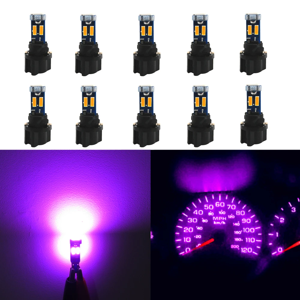 WLJH 10x ярких 12V T5 светодиодный 37 73 74 286 2721 Мощность 4014 SMD автомобиль приборной панели