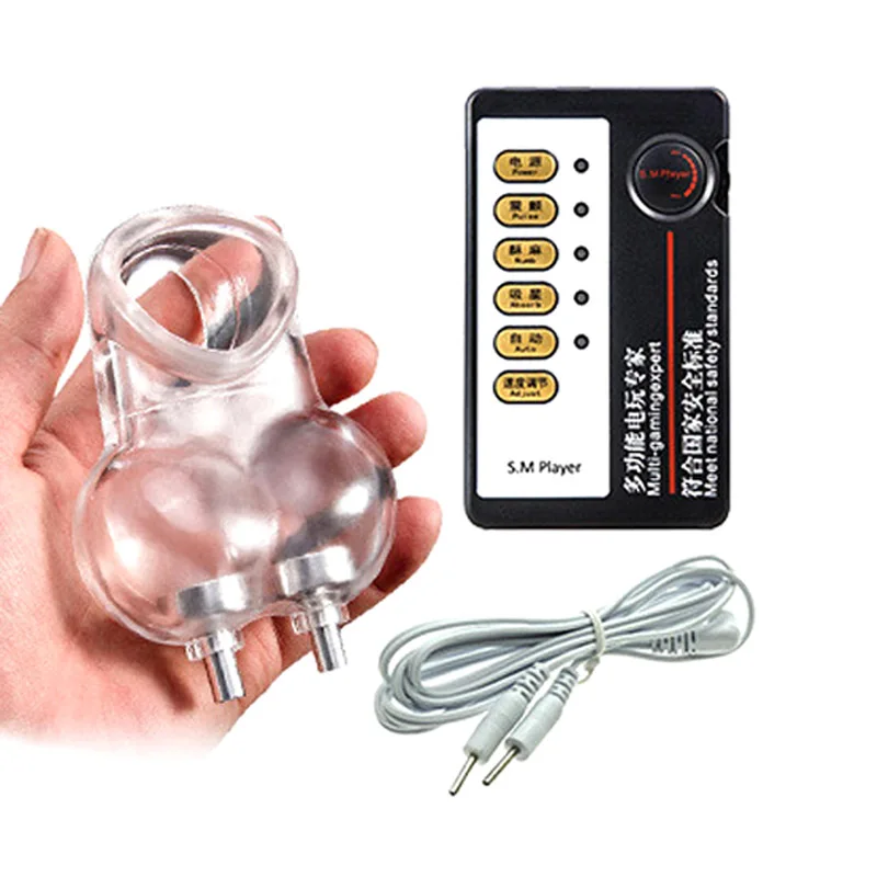 Секс Мужской Мошонка увеличение Электро стимулятор шок пенис сжимает Пенис