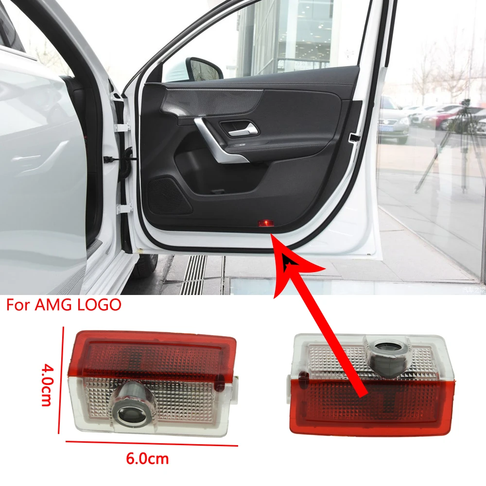 Светодиодный фонарь для двери автомобиля с эмблемой логотипа Ghost Shadow Mercedes Benz A B C E