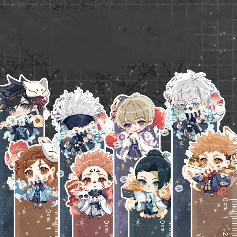 

Gojo Satoru Rulers Set Kawaii Stationery Cartoon Ruler Straight Creative School Supplies Study Stationery Office Jujutsu Kaisen