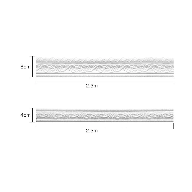 3D пена тиснением угловая линия самоклеящиеся настенные талии Водонепроницаемый