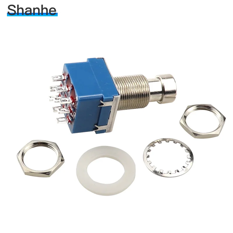 Напрямую от производителя! 10 шт. 3PDT фиксация металла Stomp кнопочный ножной