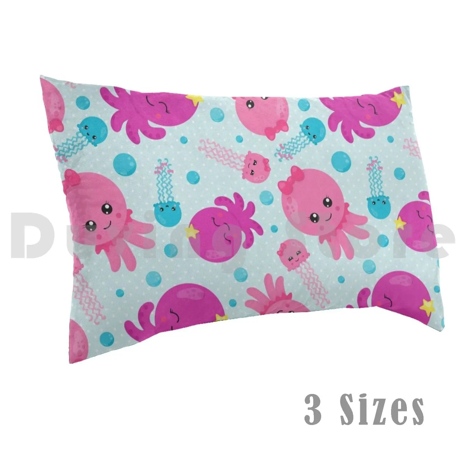 Милый осьминог розовый и голубой