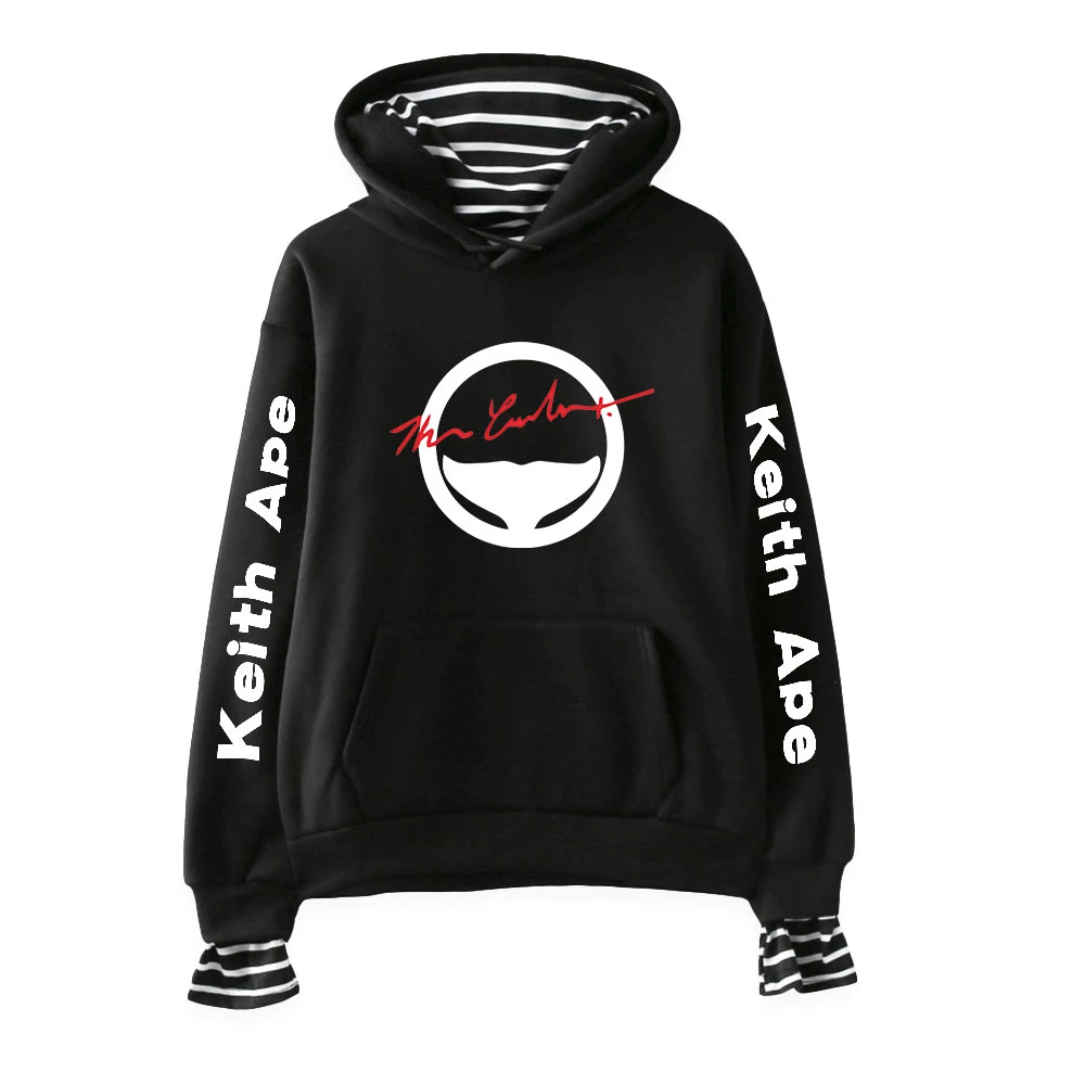 Keith Ape толстовки с капюшоном верхняя одежда Для мужчин женщин печати пуловер
