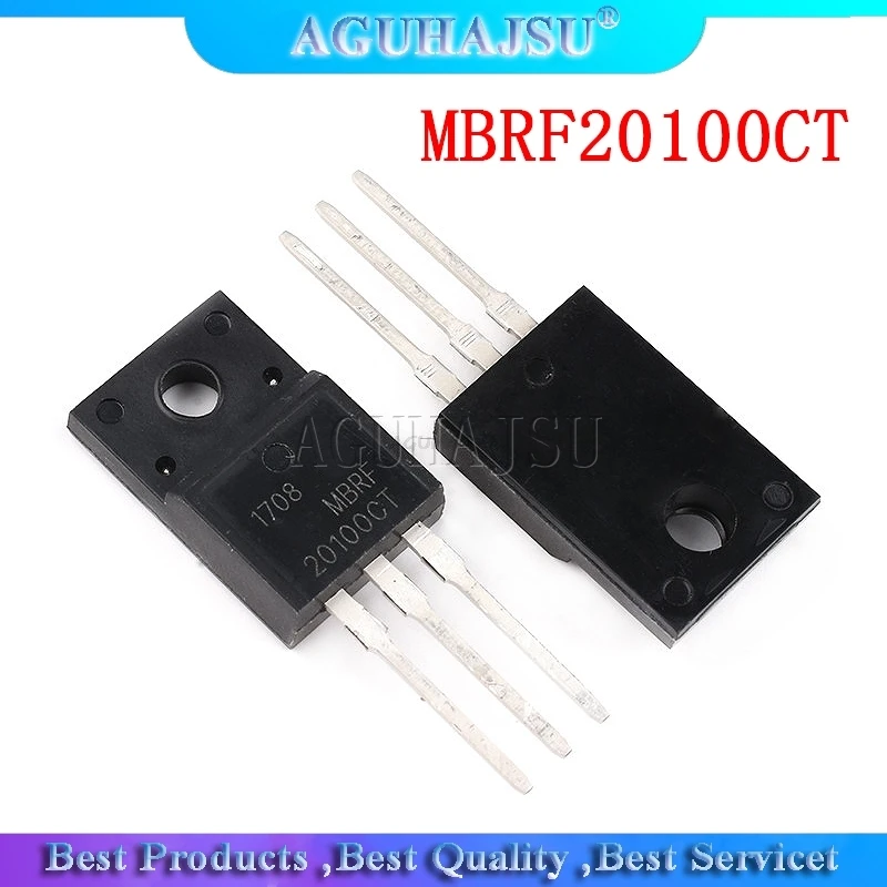 10PCS TO-220F MBRF20100CT SCHOTTKY DIODE MBR20100CT 20100CT | Integrated Circuits