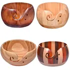 Экологичная Деревянная миска для хранения пряжи, органайзер, миска для хранения шерсти для вязания крючком, ручная работа, для шитья и рукоделия, хранение принадлежностей