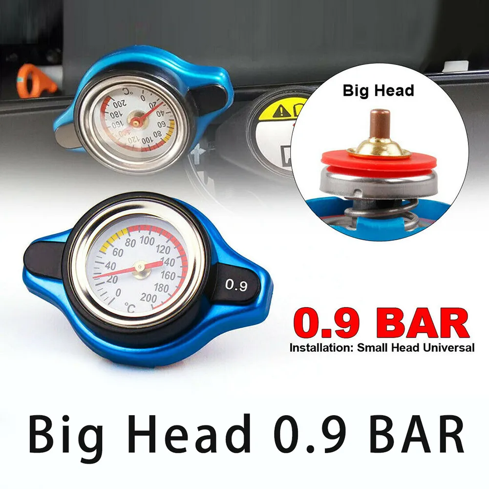 

Water Temperature Thermostatic Radiator Cap 1pc Car Universal W/ Water Temp Gauge Cover