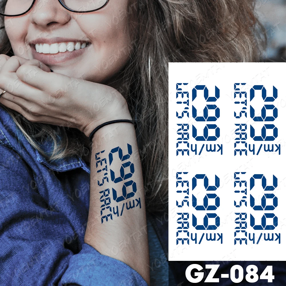 Водостойкая Временная тату-наклейка Juice стойкая перекрестная Арабская буква