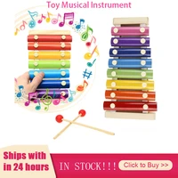 8 note colorful xylophone glockenspiel with wooden mallets percussion musical instrument toy gift for children kids toys gift