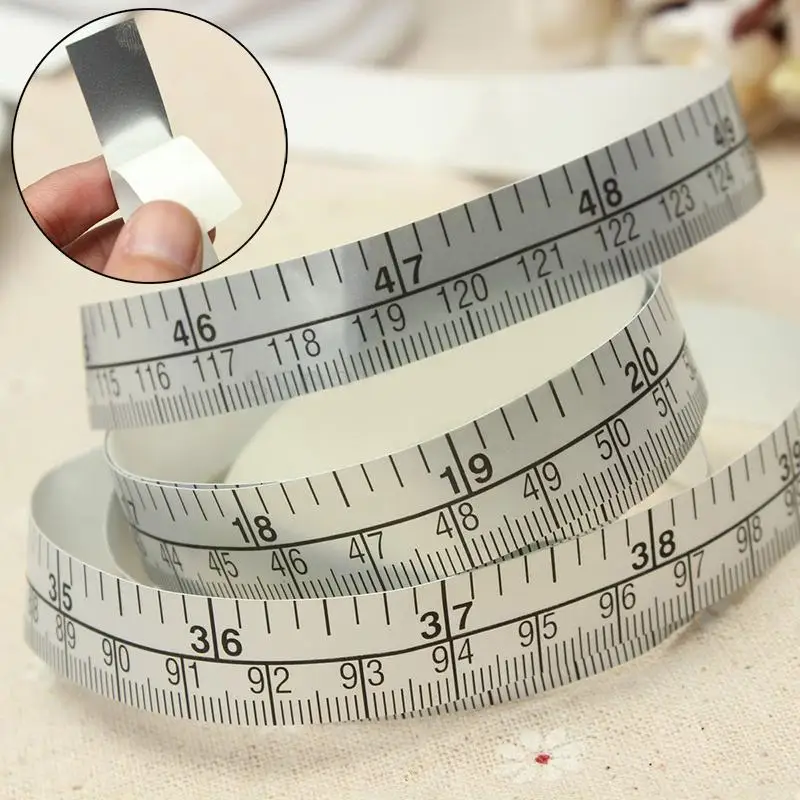 

150cm Body Measuring Ruler Sewing Tailor Tape Measure Self Centimeter Meter Adhesive Measure Tape Soft Tapes Sewing Measuri C7W8