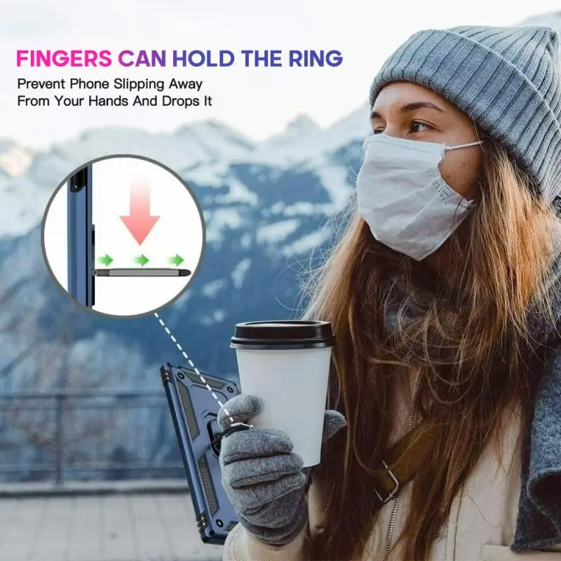 

Mobile Phone Protective Case Anti-drop Phone Case Ring Bracket For Samsung Galaxy S20 Mobile Case Ring Bracket Protective Case