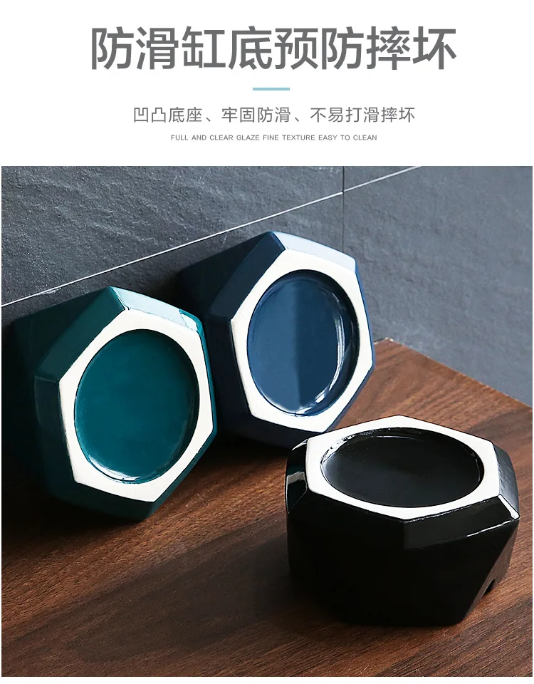 

Ceramic Ashtray Creative Geometry Ashtray Portable Cigarette Ash Tray Holder Desk Home Accessories Gift For Boyfriend