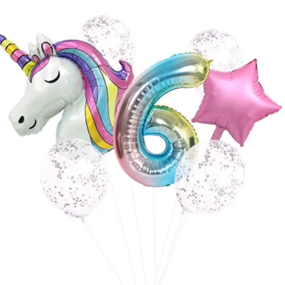

Summer Seaside Party Ballon Mermaid Birthday Party Supplies 1st Birthday baloon Happy Birthday Party Decor kids Number Balon