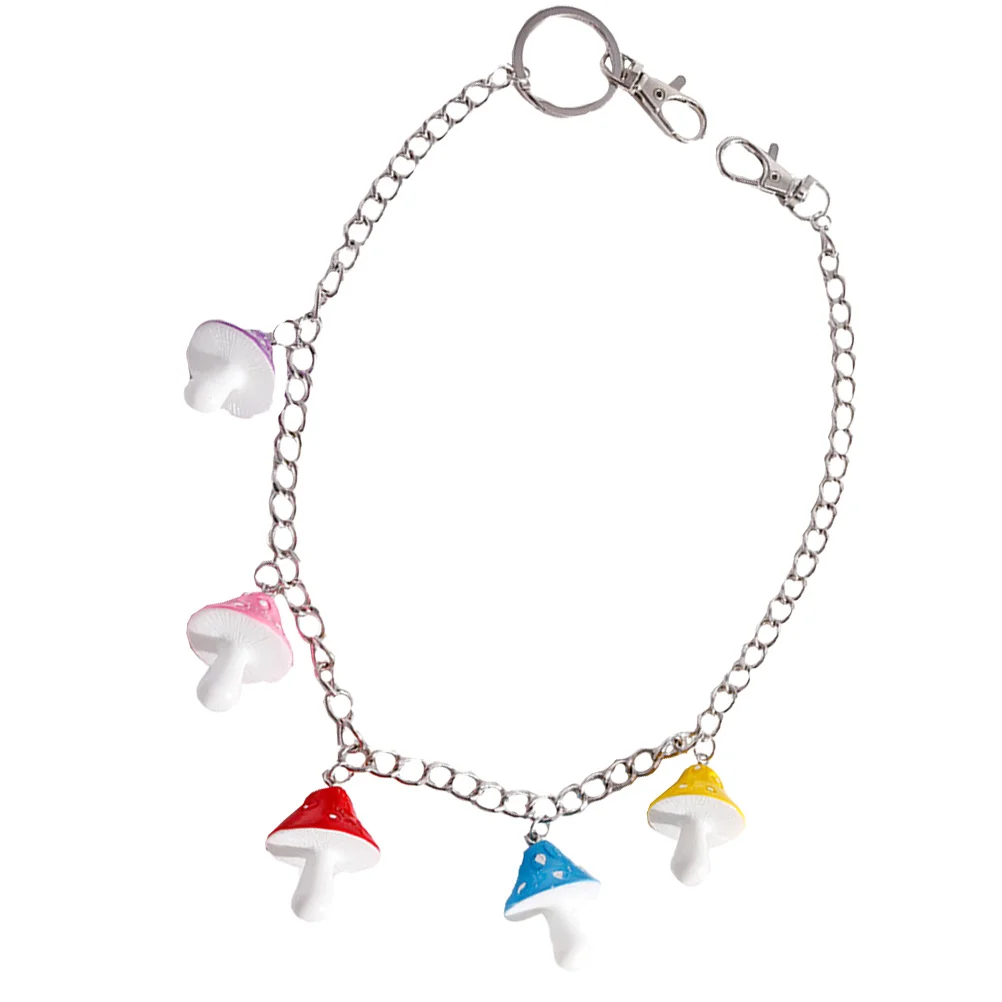 

1Pc Vintage All-match Trousers Waist Chain Unisex Mushroom Hanging Chain Decor