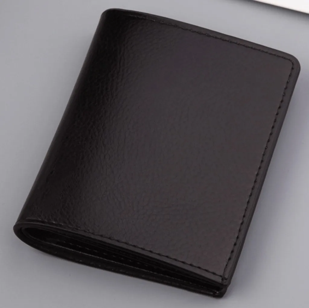 Fashion Men's Solid Color Short Leather Retro Vintage Style Card Bag Wallet кошелек женский мужской cartera mujer |
