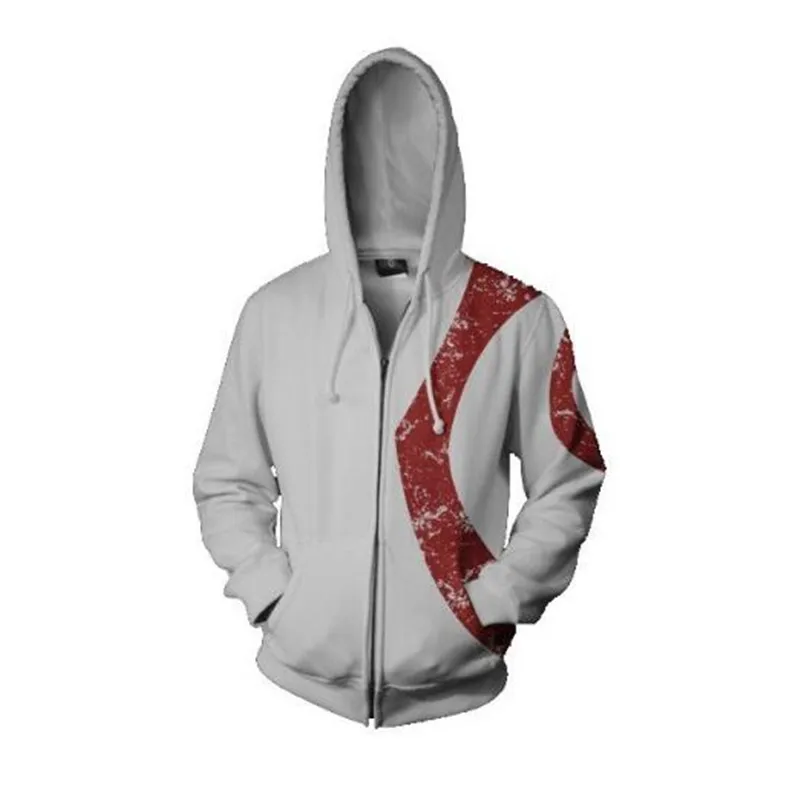 Костюм для косплея по мотивам игры Бог войны худи на молнии Kratos мужской и