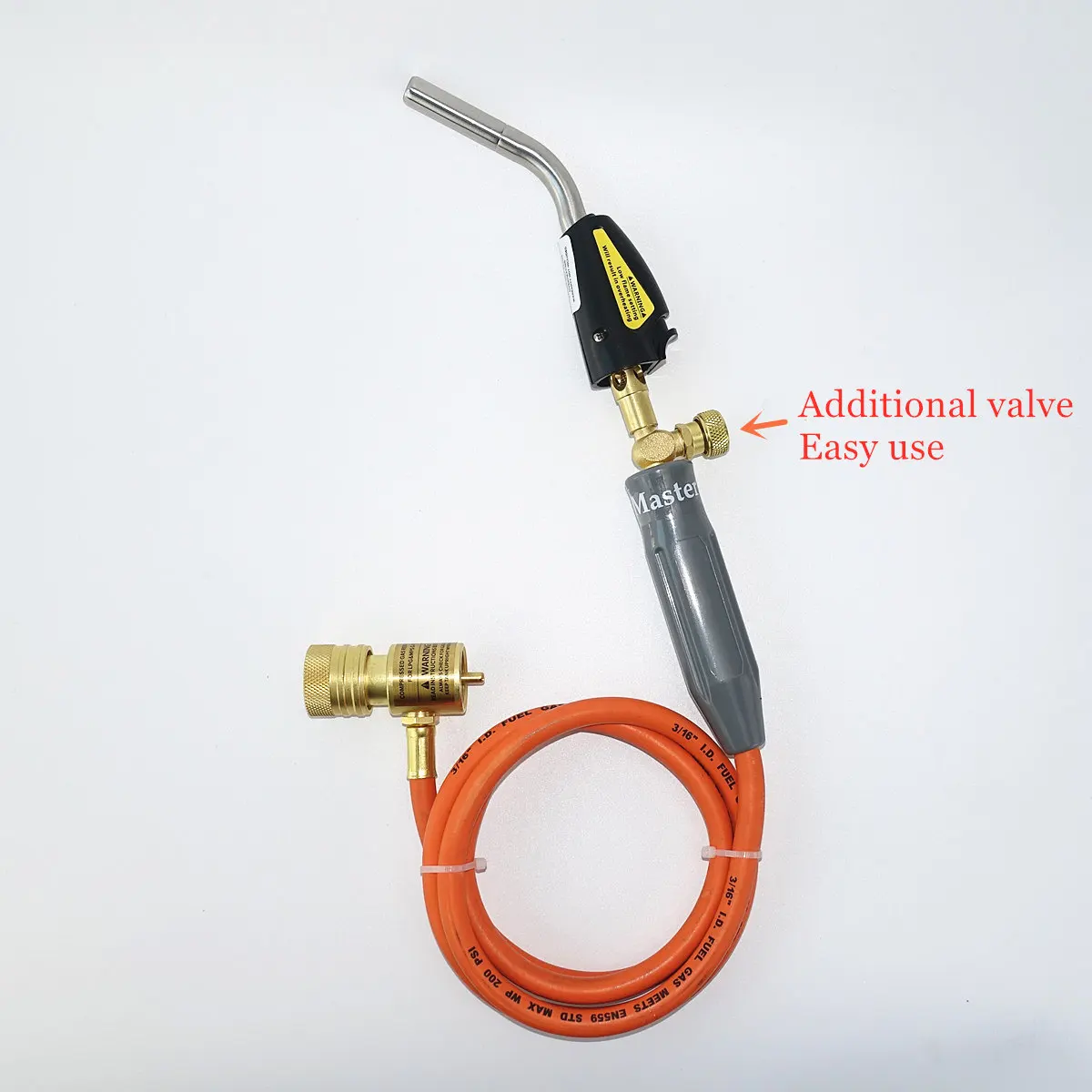 Mapp-soplete de soldadura de Gas, llama de ignición piezoeléctrica, herramienta de soldadura de 1,5 m, manguera CGA600, barbacoa, calefacción, enfriamiento, HVAC, fontanería