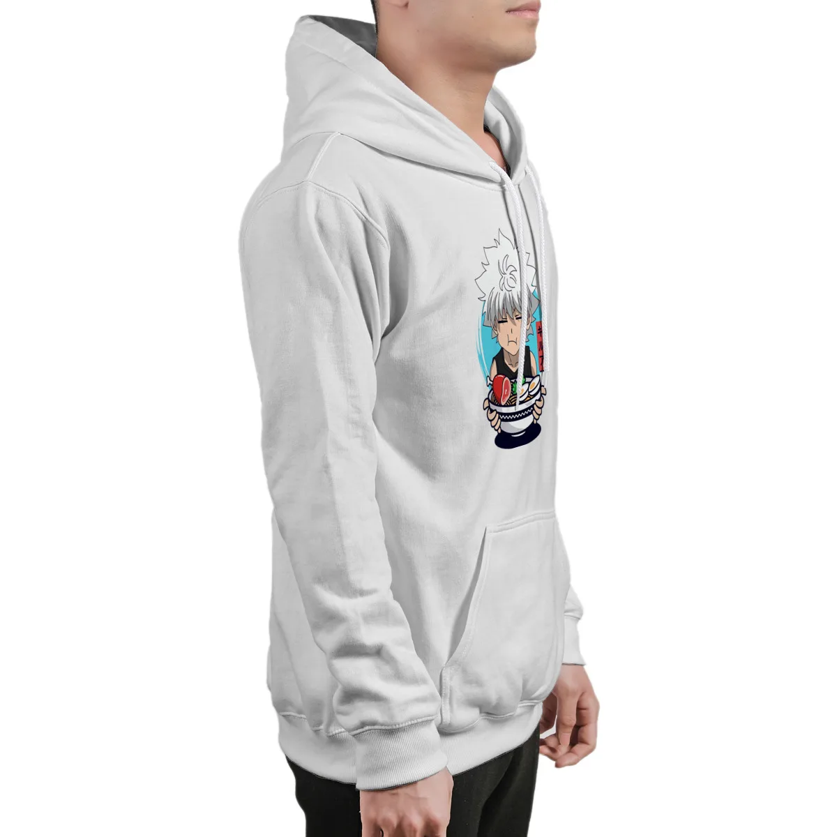 

Men's Hoodie Killua Zoldyck Eats Ramen Favorite Food Noodles HunCustom Fashion Games Oversized Hoody Sweatshirt 37804