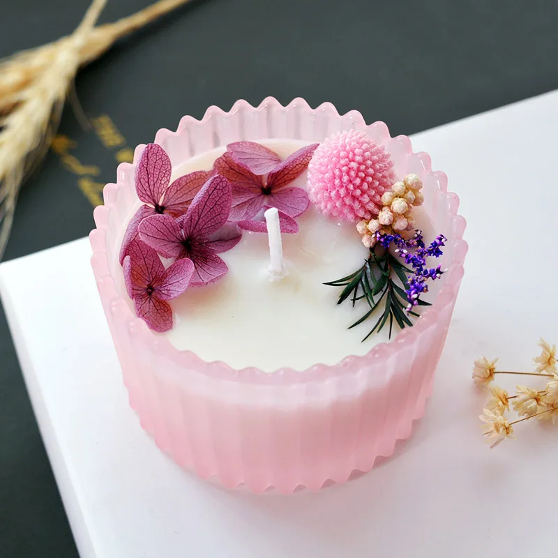 

Flower Candle Fragrance Creative Tealight Birthday Candle Aromatherapy Wax Gift Box Velas Aromaticas Candle Container 50LZ