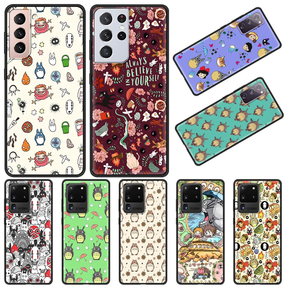 

Cartoon Japan Anime Totoro Silicone Phone Case For Samsung Galaxy S20 FE 5G S21 Ultra S10e S10 S9 S8 S21 Plus Cover Coque Fundas