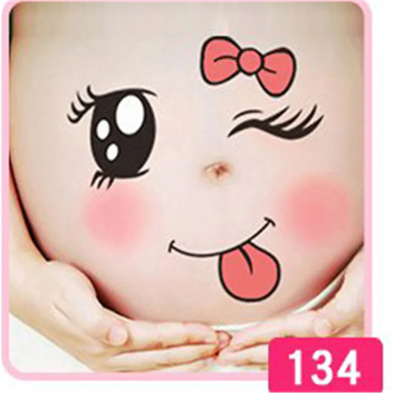 Временная тату-наклейка на живот для беременных женщин | Красота и здоровье